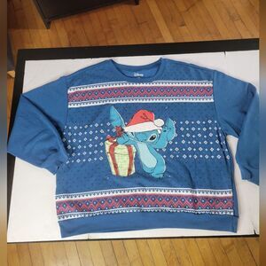 Disney Women's Stitch Light-Up Christmas Pullover Sweatshirt Size 3XL